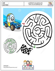 okul öncesi labirent bulmacai çalışma sayfaları